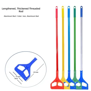 Detachable Thread Clamp Mop Replacement Pole Thick Aluminum Iron Rod Accessories for Cotton Water Wax Mop