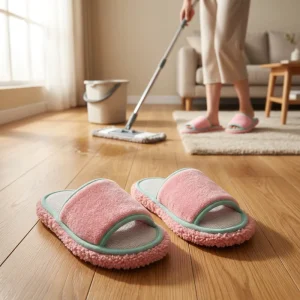Detachable Washable Mop Slippers Lazy Microfiber Floor Cleaning Slippers for Women Men