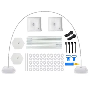 Detachable Wedding Products Balloon Arch Bracket Base Outdoor Stainless Steel Mop Rod Wedding Balloon Door Shelf Set