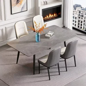Dining Furniture Marble sintered Stone Dining Table Modern Furniture Family Dinner Living Room Dining Table