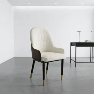 Dining Furniture Nordic Style Dining Chair Europe Trend Durable Metal Legs Elegant Apartment Leisure Chair