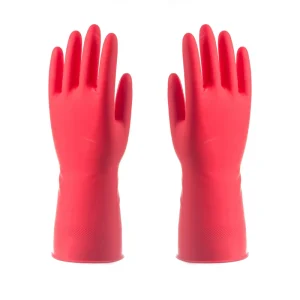 Dipped Flock lining Latex Household Cleaning Dishwashing Gloves