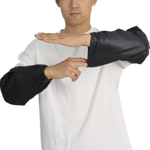 Direct Factory Black PVC Oilproof Waterproof Dust Proof Arm Sleeves Oversleeves Arm Cover Sleeve