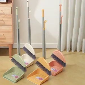 Direct From Manufacturer Long Handle PET Head Plastic Broom Set for Household Floor Cleaning Dustpans for Home Use