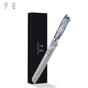 Direct Manufacturer Bread Kitchen Knife Set Luxury Set Dishwasher Safe Rust Resisting Damascus Steel Knife