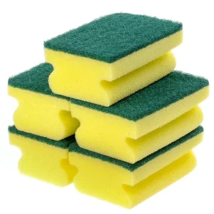 Directly Supplied Manufacturer Hardened Diamond Sand Dishwashing Sponge Kitchen Cleaning Rectangle Grooved Sponge