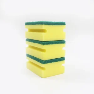 Dish Cleaning Sponge Kitchen Cleaning Green Scouring Pad Grip Sponge Scrubber