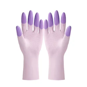 Dishwashing Cleaning Gloves Kitchen Supplies Anti Slip Convenient Long Dishwashing Gloves Reusable Durable Household