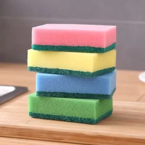 Dishwashing Sponge Scouring Pad Double Side Kitchen Cleaning Brush Dishwashing Sponge