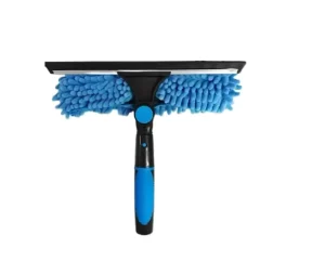 Disposable 3 in 1 Aluminum Window Washing Kit 10 Piece Extension Pole 2 Microfiber Cloth Brush Squeegee Telescopic