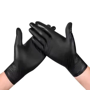 Disposable Anti-Static Black Garden Nitrile Gloves Custom Logo