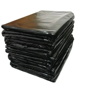 Disposable Black PE Heat Seal Jumbo Garbage Bag for Park and Supermarket Use