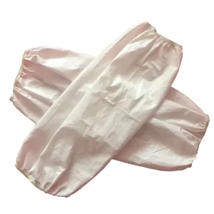 Disposable Blue Nonwoven Polyethylene Arm Sleeve Cover With Elastic Cuff Disposable Microporous Oversleeve