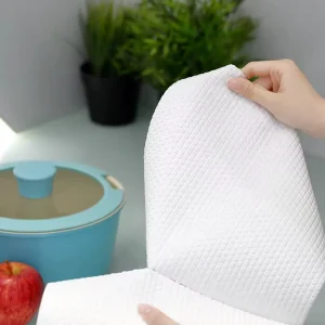 Disposable Cleaning Cloths Kitchen Wipes White Durable Thickened and Fast-absorbing for Home Cleaning