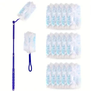 Disposable Cleaning Duster Dust Removal Brush with Duster Refills for Electronics Furniture Blinds Ceiling Fans