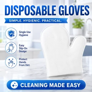 Disposable Cleaning Hand Wipes Gloves Nonwoven Dust Mittens for Furniture Dusting Car Interior and Pet Lint Removal Use