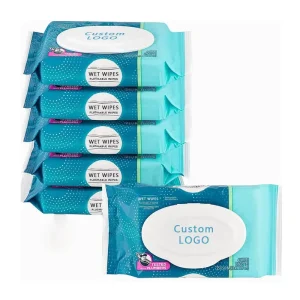 Disposable Cleaning Non Woven Custom logo Pure Water 20-80 Pcs Wet Wipes for Child
