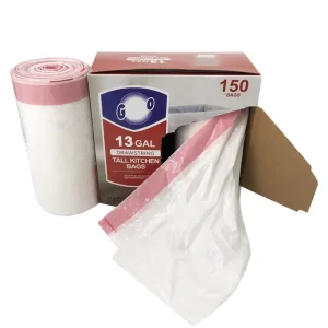 Disposable Colored Garbage Bags with Drawstring Household