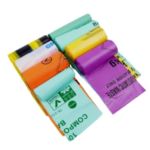 Disposable Compostable Household Scented Flat Plastic Trash Garbage Bag on Roll