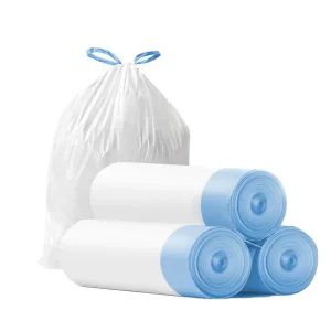 Disposable Custom Size Scented Liners PE Large on Roll 13 Gallon Black White Plastic Drawstring Trash Garbage Bag Household