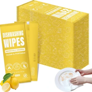 Disposable Degreasing Wet Kitchen Cleaning Wipes Individually Wrapped Eco Friendly for Home Travel & Restaurant Use