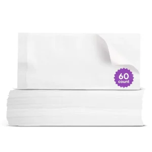 Disposable Dry Wipes for Adults & Baby 60 Count (2 Packs of 30) Gentle & Durable Washcloths for Incontinence and Skin Care