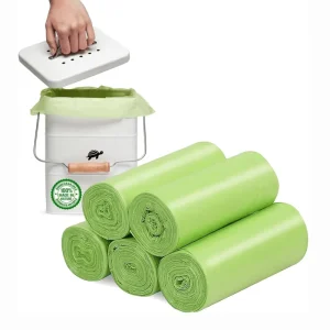 Disposable Eco Friendly Plastic Trash Bags Biodegradable Garbage Bags Extra Strong for Bathroom Bedroom Office Kitchen Trash Can