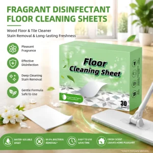 Disposable Eco Friendly Scented Disinfectant Antibacterial Deodorizing Floor Cleaning Sheets Household Floor Cleaner