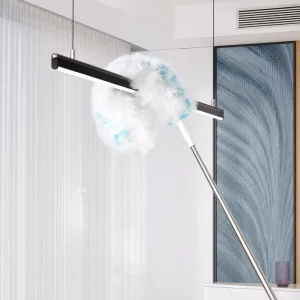 Disposable Flexible High Altitude Electrostatic Dust Duster Telescopic Pole for Ceiling Wall High Furniture Cleaning