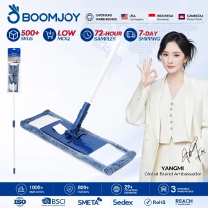 Disposable Floor Mop Flat Mop with Telescopic Handle Lightweight Foldable Panel Home & Office Cleaning