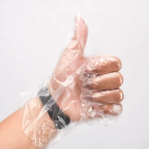 Disposable HDPE Gloves for Catering Baking Housework Kitchen Cooking Clear Plastic PE Film Gloves