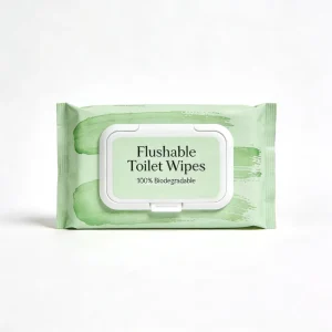 Disposable Household Environmentally Friendly Degradable Non Woven Flushable Wipes ISO9001 Certified Customizable Not Easily