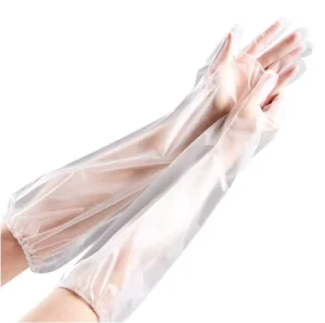 Disposable Household Gloves White Transparent Thickened Gloves for Kitchen Dishes Washing Oil Proof and Lengthened