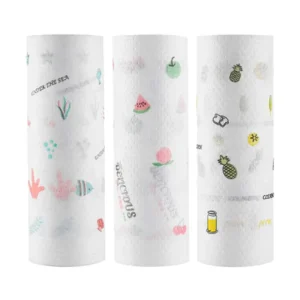 Disposable Kitchen Cleaning Roll Paper Non-Woven Dish Cleaning Clothing by Rolls