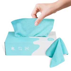 Disposable Microfiber Dishwashing Towels with Dispenser Box