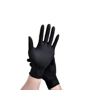 Disposable Nitrile Gloves Comfortable Waterproof Thin Black High Elastic Cotton Flocklined Multi functional Powder Household