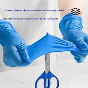 Disposable Nitrile Gloves Food Grade Special Thickened Lengthened Household Kitchen Car Repair Labor Protection Gloves Anti-Slip