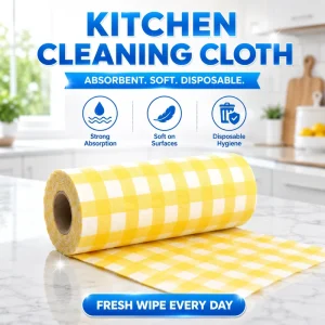 Disposable Nonwoven Cleaning Wipes Oil Absorbent Cloths for Restaurant Industrial and Home Kitchen Use