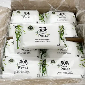 Disposable Organic Compostable Bamboo Flushable Wet Wipes