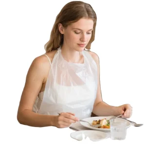 Disposable PE Aprons for Restaurant & Food Service Waterproof & Oilproof Bulk Pack of 100