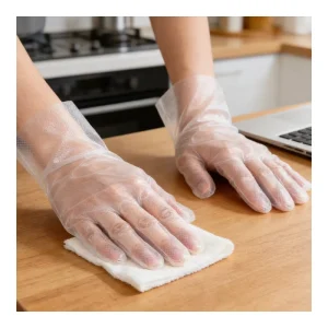 Disposable PE Gloves 260pcs Boxed Universal Fit Food Grade for Kitchen Cooking Cleaning