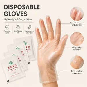 Disposable PE Gloves Individually Wrapped Plastic Gloves Hotel Room Amenities Restaurant Food Hand Care