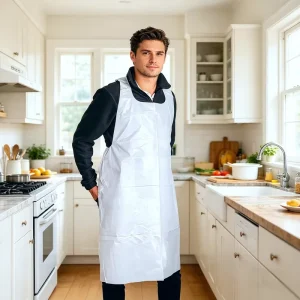 Disposable PE Plastic Sleeveless Aprons Water Resistant Durable Lightweight Oil-Resistant High Quality Multifunctional for Work