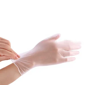 Disposable PVC Gloves Transparent Powder Free Food Grade Thickened for Household Protection 100 Pieces Per Bag Made in China