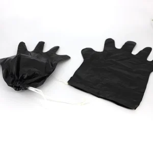 Disposable Plastic Dog Poop Household Gloves Black Color
