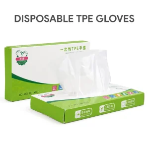 Disposable TPE Gloves Food Grade Powder Latex Free Waterproof Clear Gloves for Kitchen Restaurant