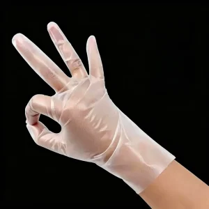 Disposable TPE Gloves for Food Handling Clear Food Safe Stretchable Gloves for Restaurant Bakery & Home Use