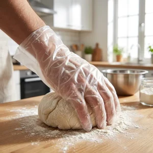 Disposable TPE PVC Waterproof Household Cleaning Gloves Food Grade Kitchen Gloves Winter Cleaning Clear 1 Box 100 Pieces