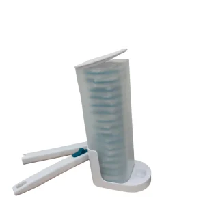 Disposable Toilet Brush Set Complete Kit with Handle and Replacement Heads Built In Cleaner Easy Snap On No Drip
