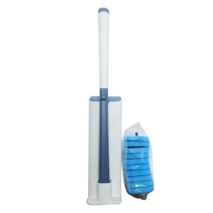 Disposable Wall-Mounted Toilet Brush with Replacement Head and Long Handle